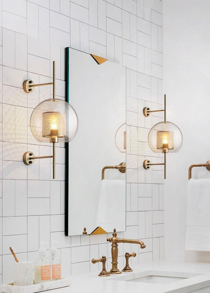 Contemporary Glass Wall Light – Sphere & Capsule