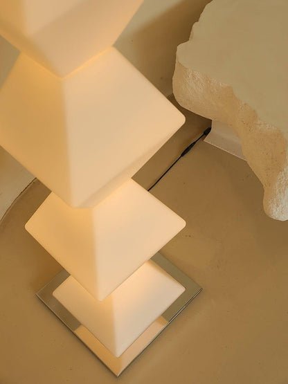 Contemporary Stainless Steel &amp; Glass LED Floor Lamp