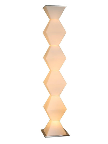 Contemporary Stainless Steel &amp; Glass LED Floor Lamp