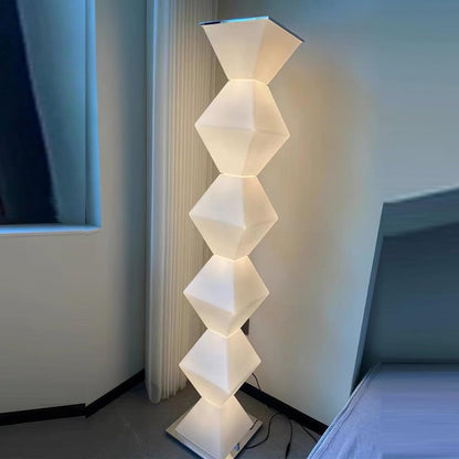 Contemporary Stainless Steel &amp; Glass LED Floor Lamp
