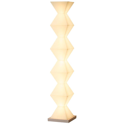 Contemporary Stainless Steel &amp; Glass LED Floor Lamp