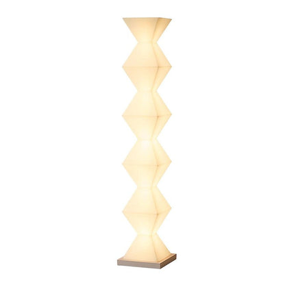 Contemporary Stainless Steel &amp; Glass LED Floor Lamp
