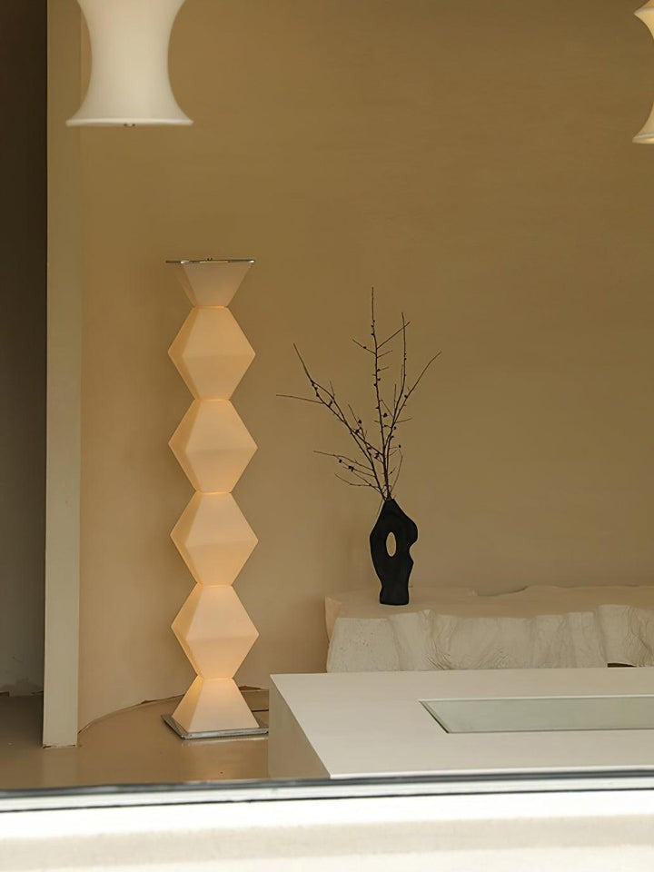 Contemporary Stainless Steel &amp; Glass LED Floor Lamp