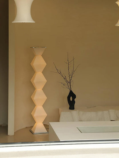 Contemporary Stainless Steel &amp; Glass LED Floor Lamp