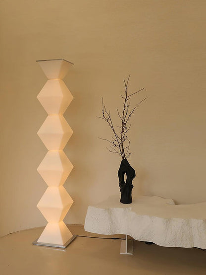 Contemporary Stainless Steel &amp; Glass LED Floor Lamp
