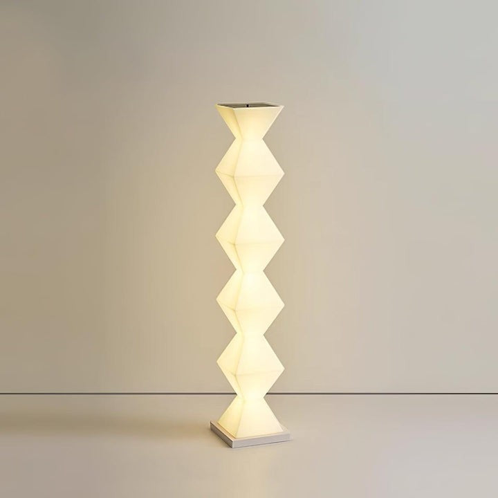 Contemporary Stainless Steel &amp; Glass LED Floor Lamp