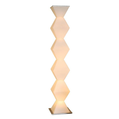Contemporary Stainless Steel &amp; Glass LED Floor Lamp