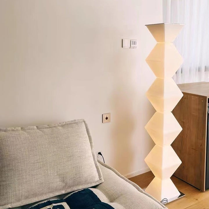 Contemporary Stainless Steel &amp; Glass LED Floor Lamp