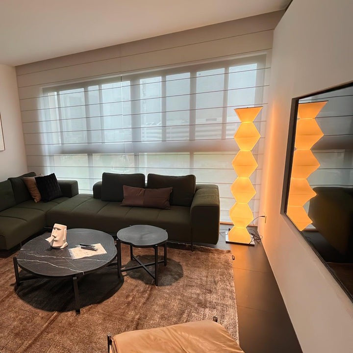 Contemporary Stainless Steel &amp; Glass LED Floor Lamp
