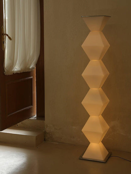 Contemporary Stainless Steel &amp; Glass LED Floor Lamp