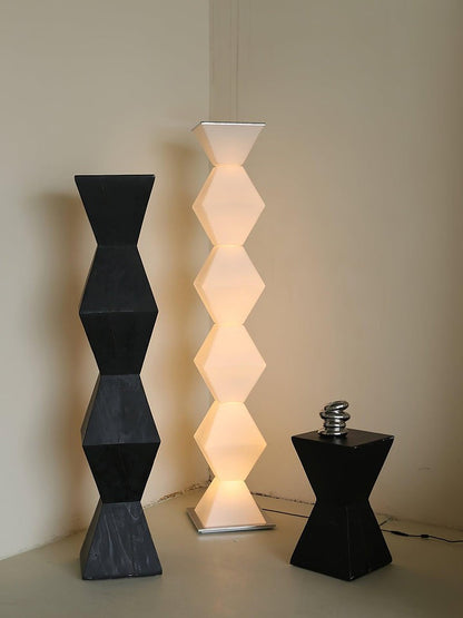 Contemporary Stainless Steel &amp; Glass LED Floor Lamp