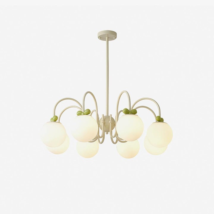 Cream Cherry Multi-Arm Ceiling Chandelier
