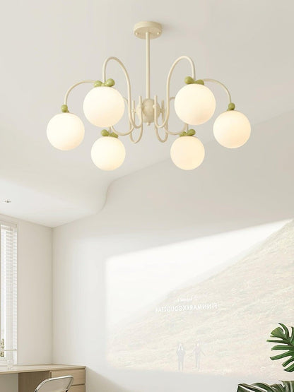 Cream Cherry Multi-Arm Ceiling Chandelier