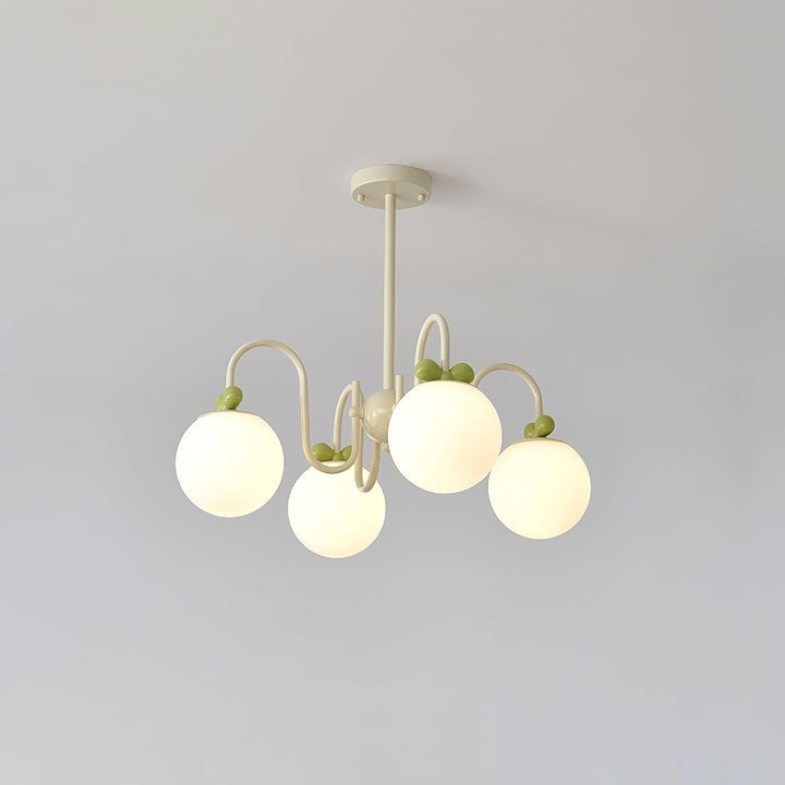 Cream Cherry Multi-Arm Ceiling Chandelier