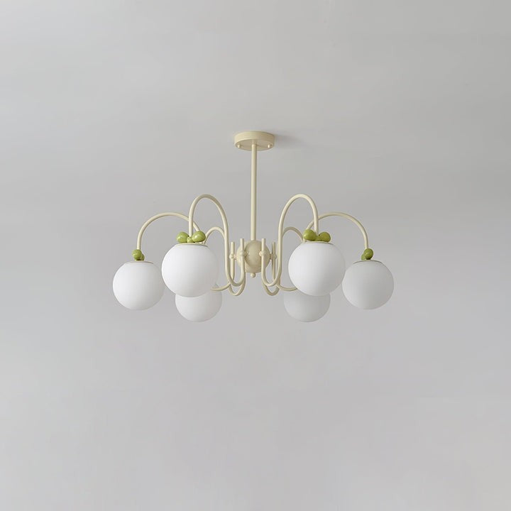 Cream Cherry Multi-Arm Ceiling Chandelier