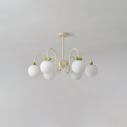 Cream Cherry Multi-Arm Ceiling Chandelier