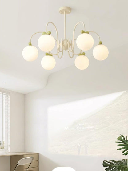 Cream Cherry Multi-Arm Ceiling Chandelier