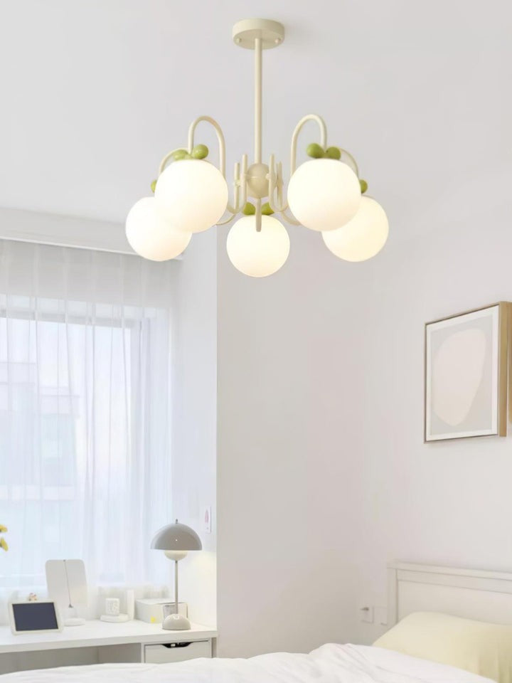 Cream Cherry Multi-Arm Ceiling Chandelier