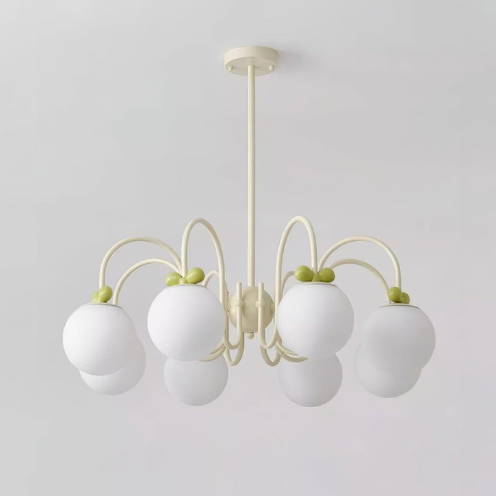 Cream Cherry Multi-Arm Ceiling Chandelier
