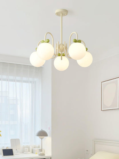 Cream Cherry Multi-Arm Ceiling Chandelier
