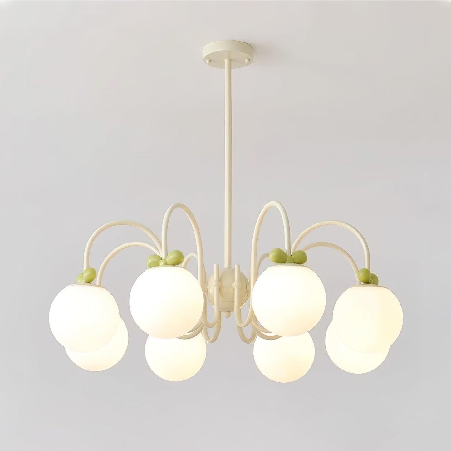 Cream Cherry Multi-Arm Ceiling Chandelier