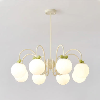 Cream Cherry Multi-Arm Ceiling Chandelier