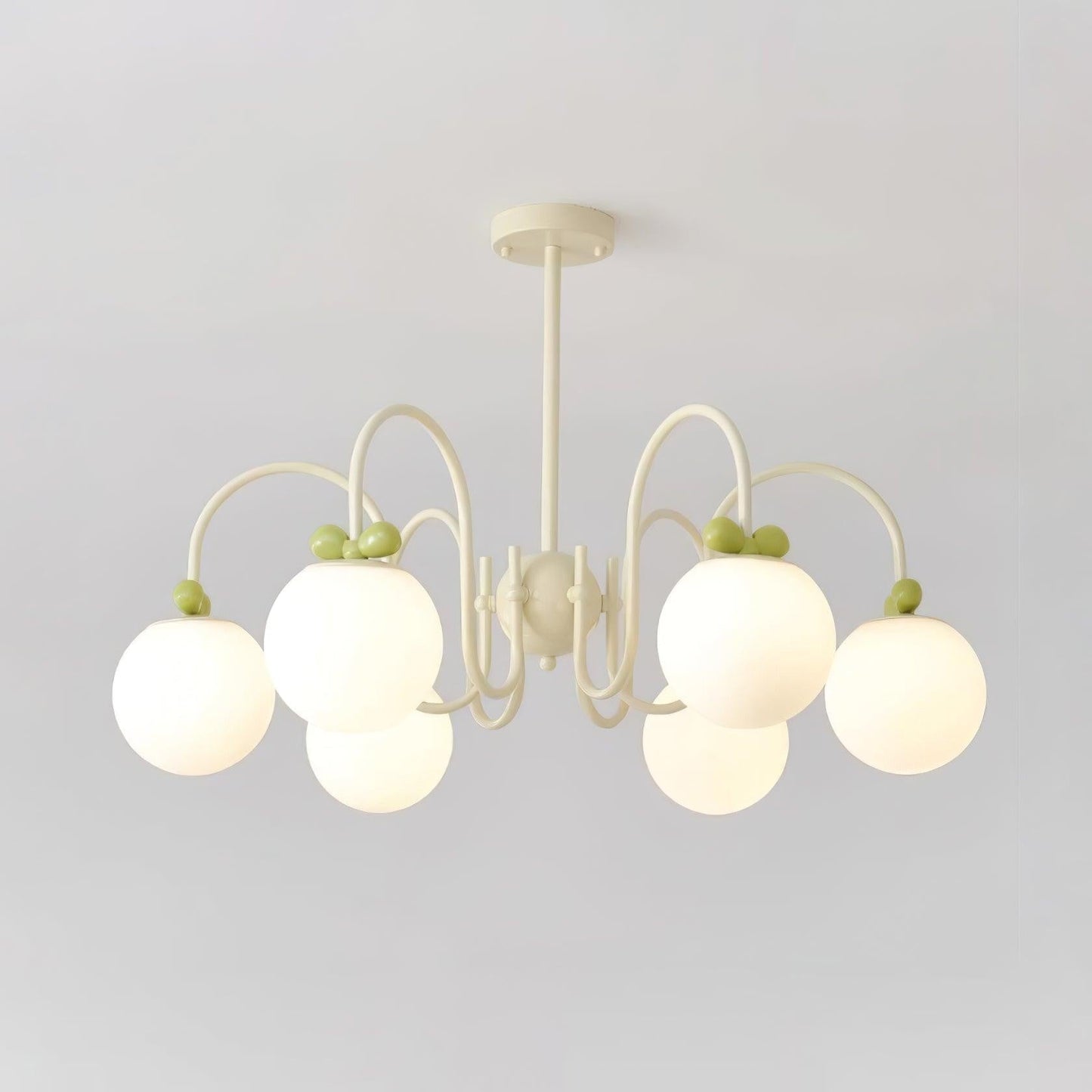 Cream Cherry Multi-Arm Ceiling Chandelier