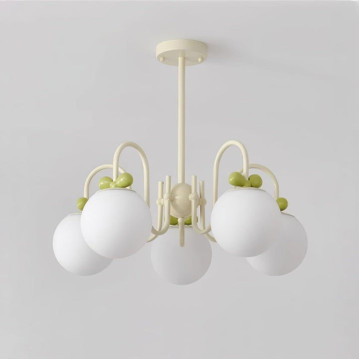 Cream Cherry Multi-Arm Ceiling Chandelier