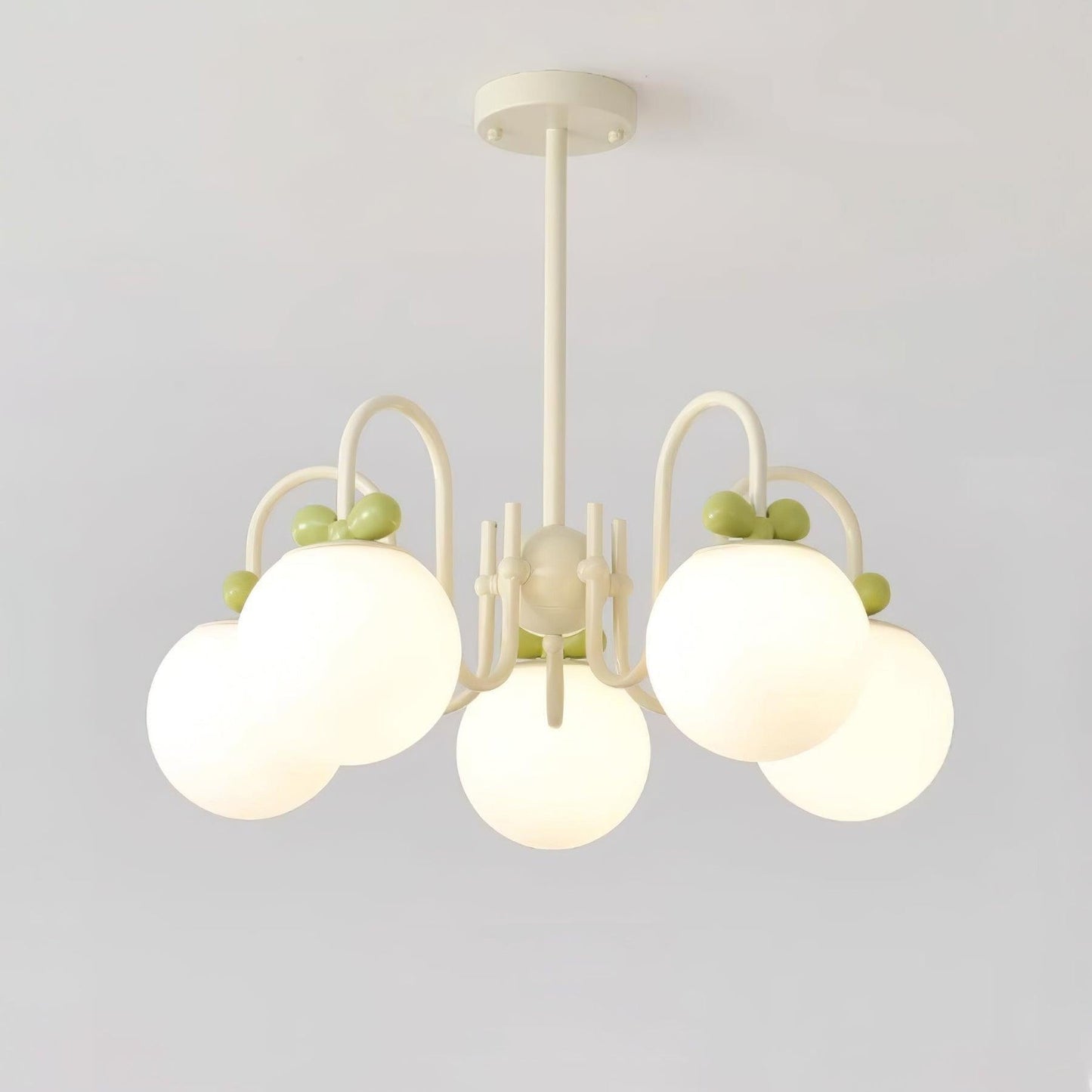 Cream Cherry Multi-Arm Ceiling Chandelier