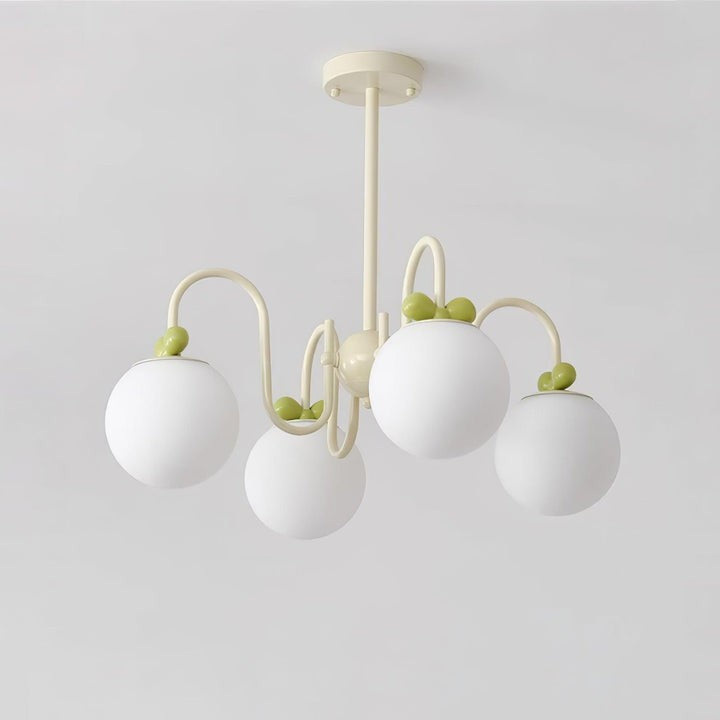 Cream Cherry Multi-Arm Ceiling Chandelier