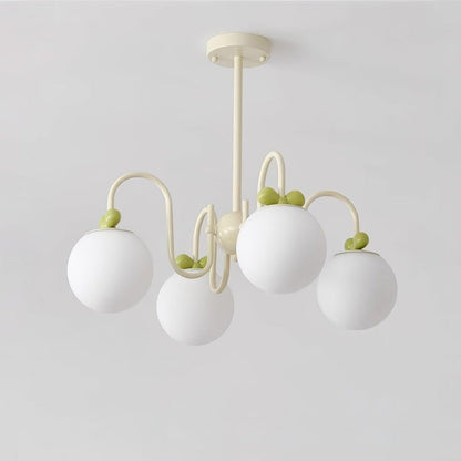 Cream Cherry Multi-Arm Ceiling Chandelier