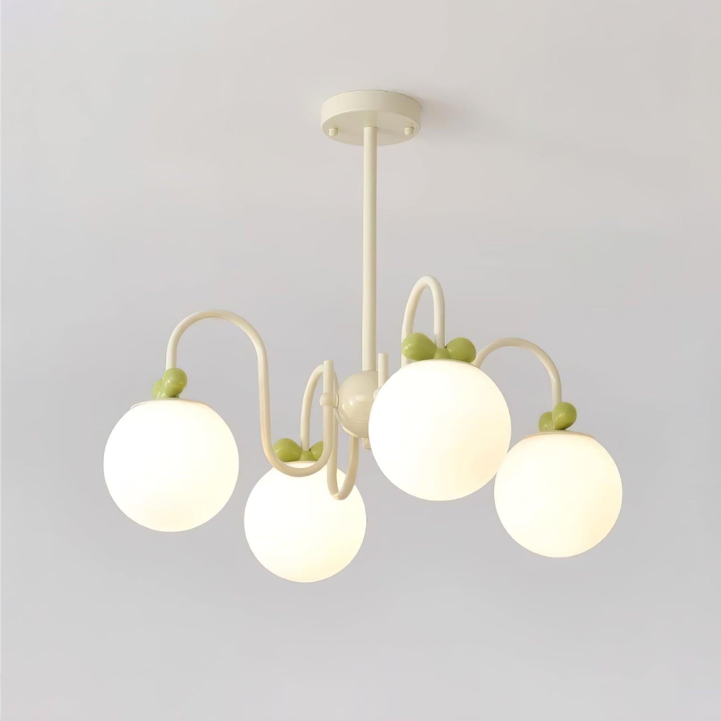 Cream Cherry Multi-Arm Ceiling Chandelier