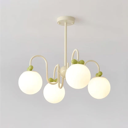 Cream Cherry Multi-Arm Ceiling Chandelier