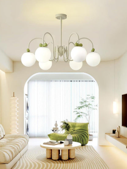 Cream Cherry Multi-Arm Ceiling Chandelier