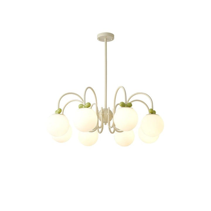 Cream Cherry Multi-Arm Ceiling Chandelier