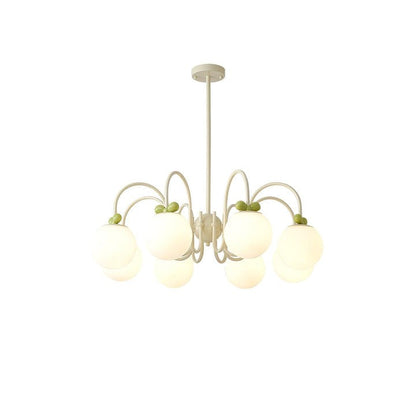 Cream Cherry Multi-Arm Ceiling Chandelier