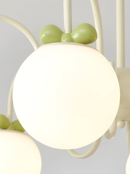 Cream Cherry Multi-Arm Ceiling Chandelier