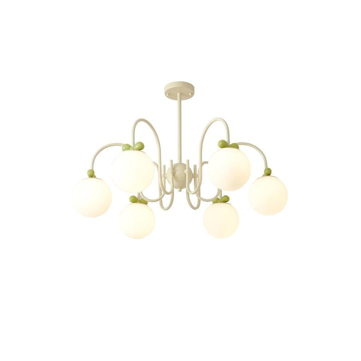 Cream Cherry Multi-Arm Ceiling Chandelier