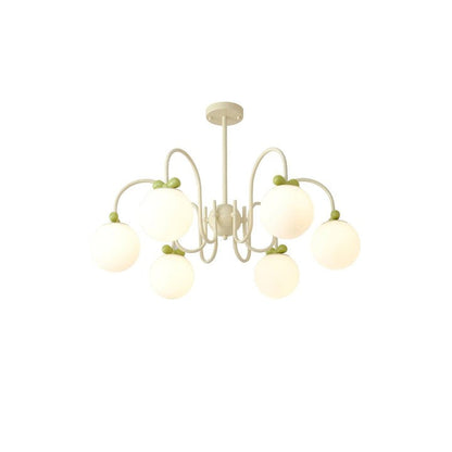 Cream Cherry Multi-Arm Ceiling Chandelier