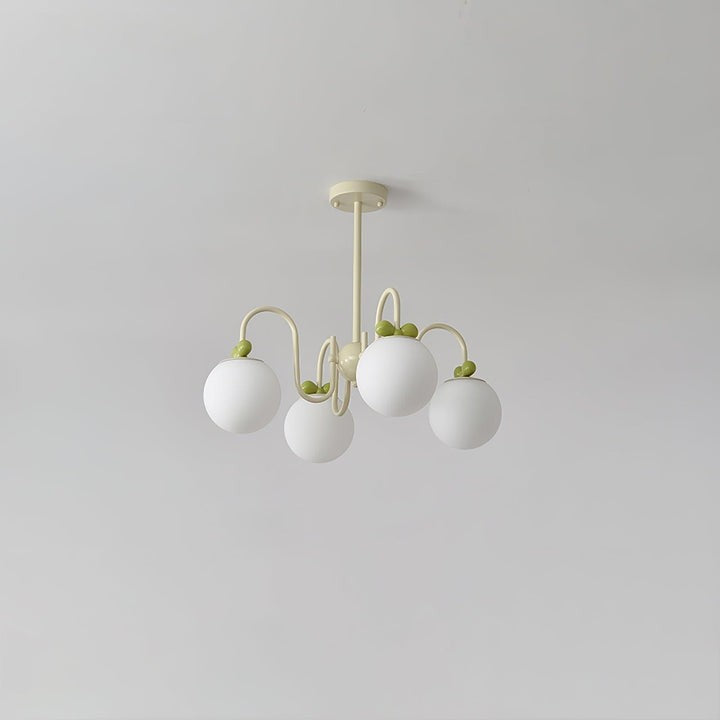 Cream Cherry Multi-Arm Ceiling Chandelier
