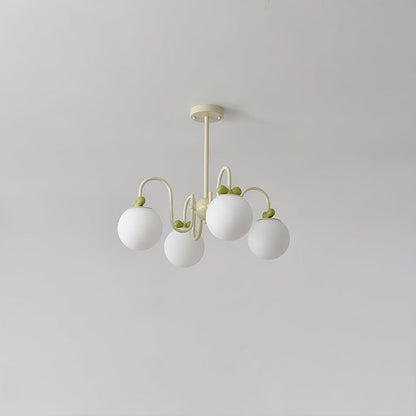 Cream Cherry Multi-Arm Ceiling Chandelier