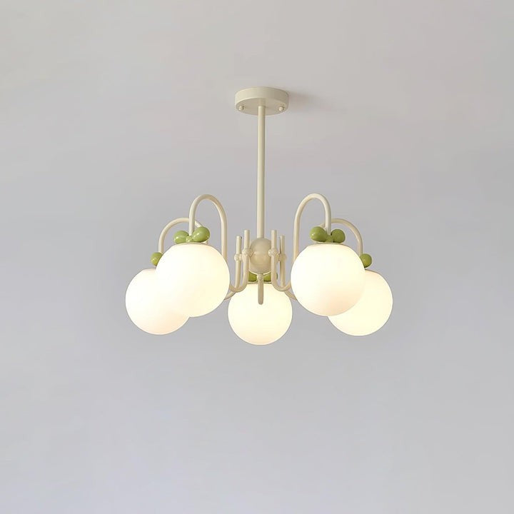 Cream Cherry Multi-Arm Ceiling Chandelier