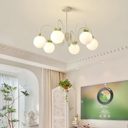 Cream Cherry Multi-Arm Ceiling Chandelier