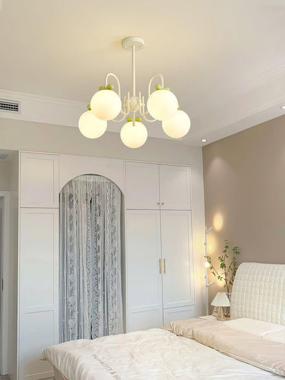 Cream Cherry Multi-Arm Ceiling Chandelier