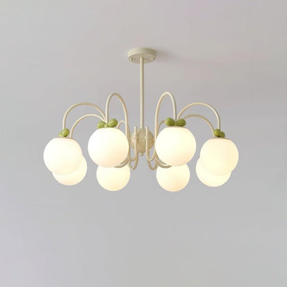 Cream Cherry Multi-Arm Ceiling Chandelier