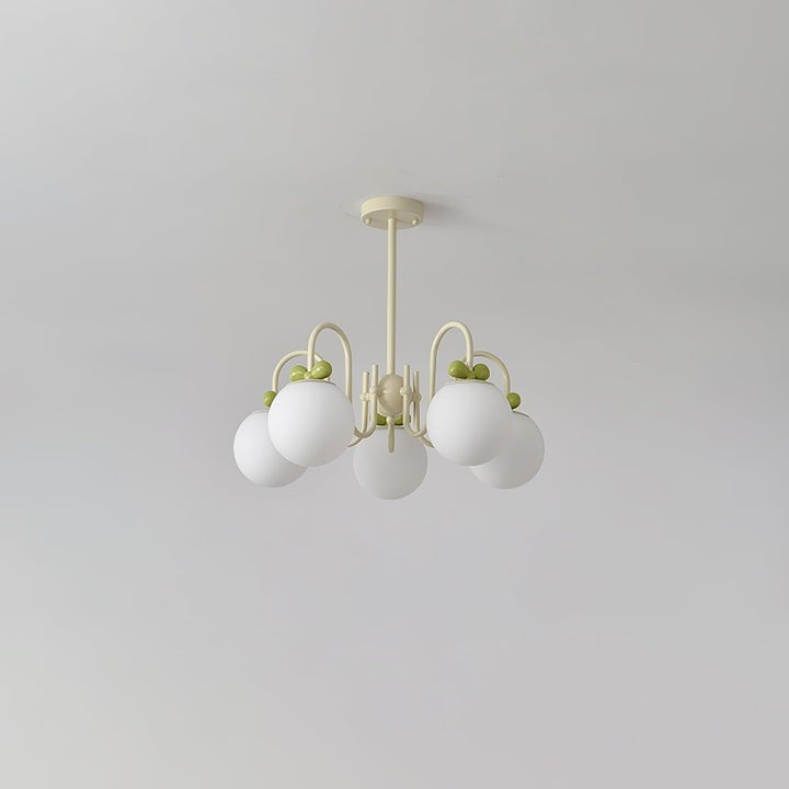 Cream Cherry Multi-Arm Ceiling Chandelier