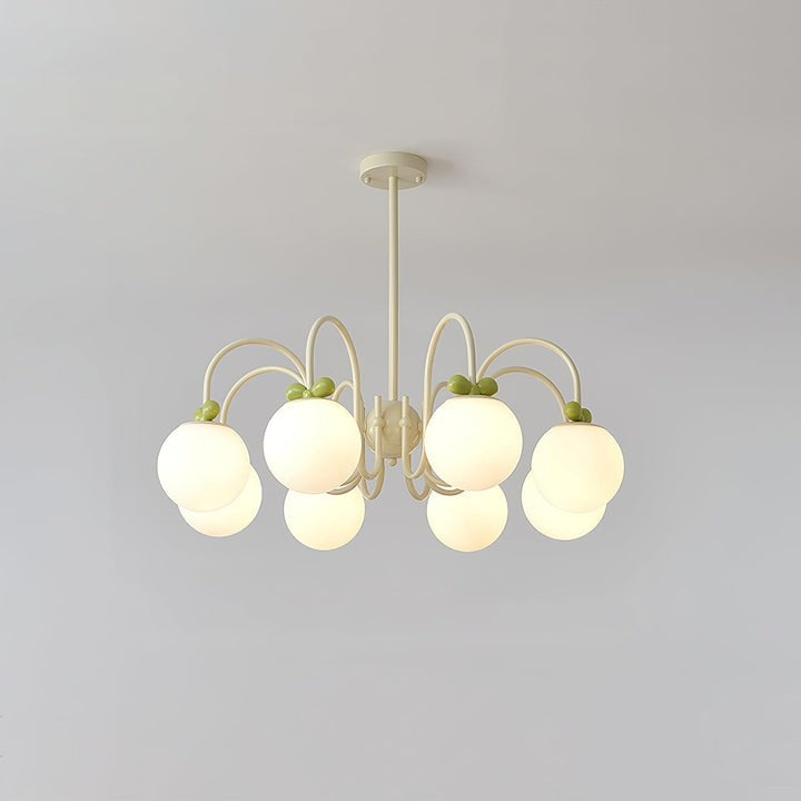 Cream Cherry Multi-Arm Ceiling Chandelier