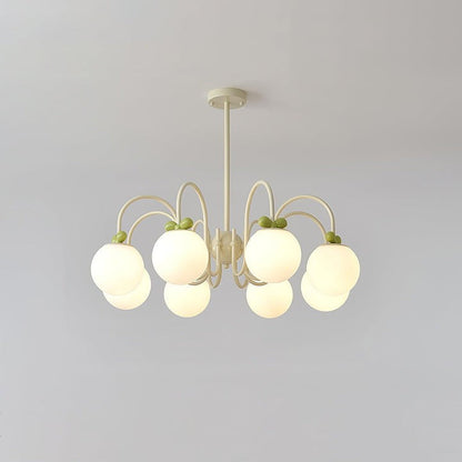 Cream Cherry Multi-Arm Ceiling Chandelier
