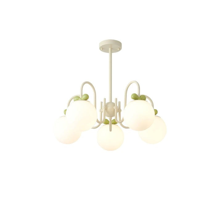 Cream Cherry Multi-Arm Ceiling Chandelier