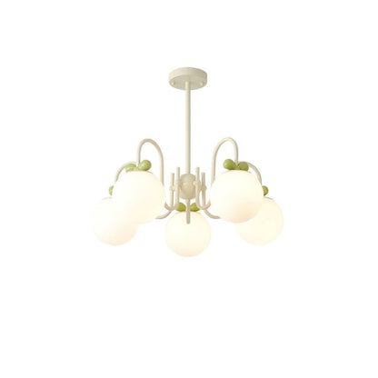 Cream Cherry Multi-Arm Ceiling Chandelier